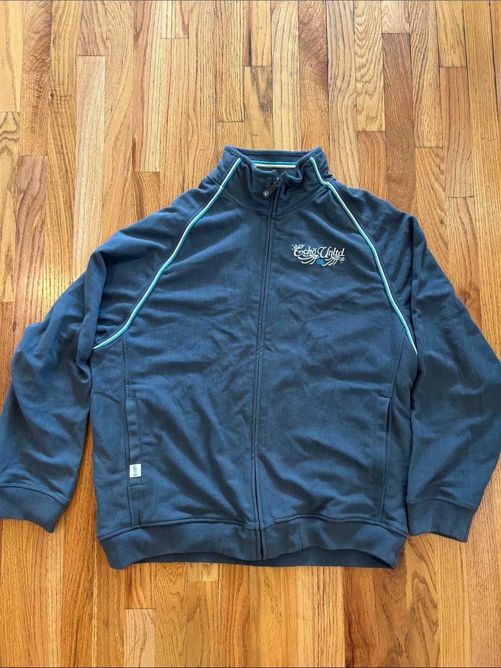 Ecko Unltd Teal and Gray Label Logo Shirt